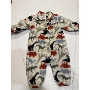 Little Ricky's Baby's Sherpa dinosaur Romper Size 6/9M